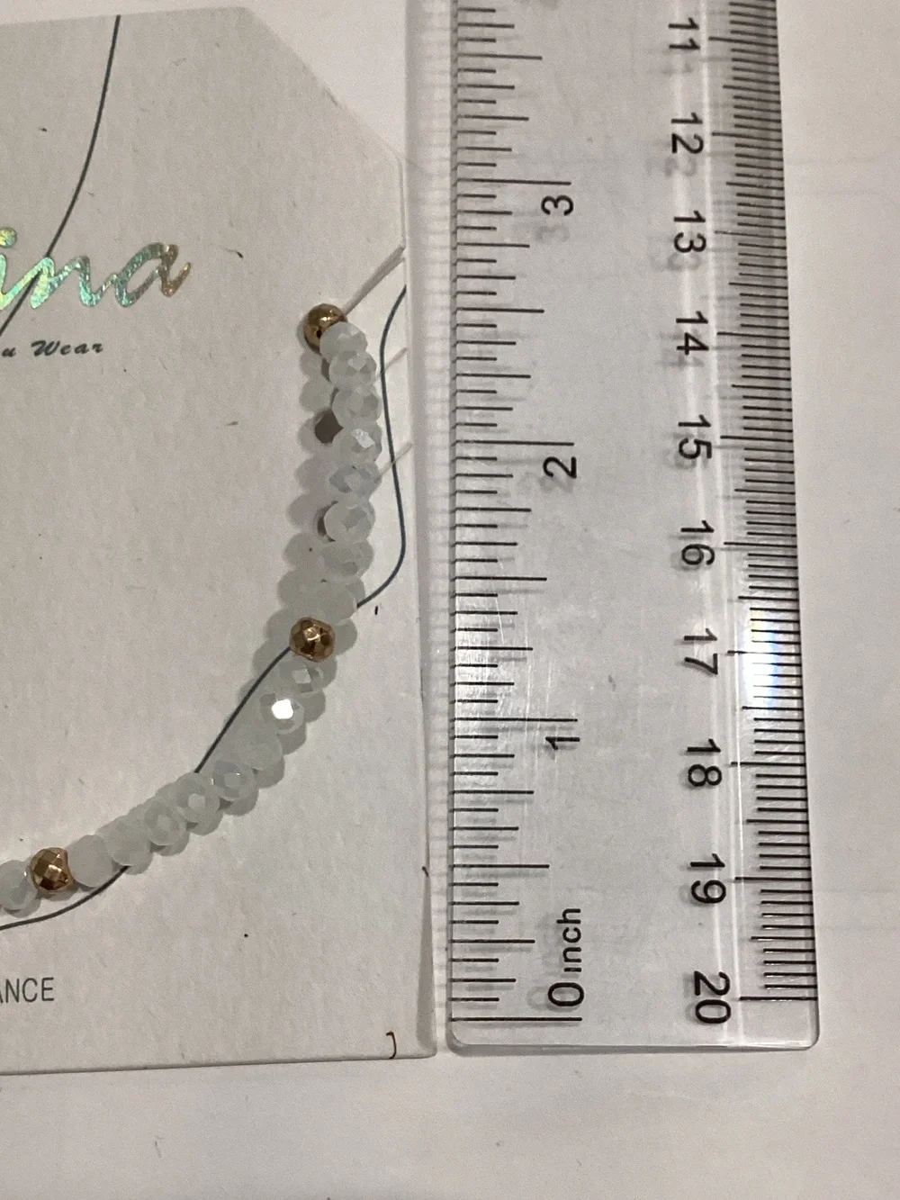White Beaded Sand Dollar Pendant anklet